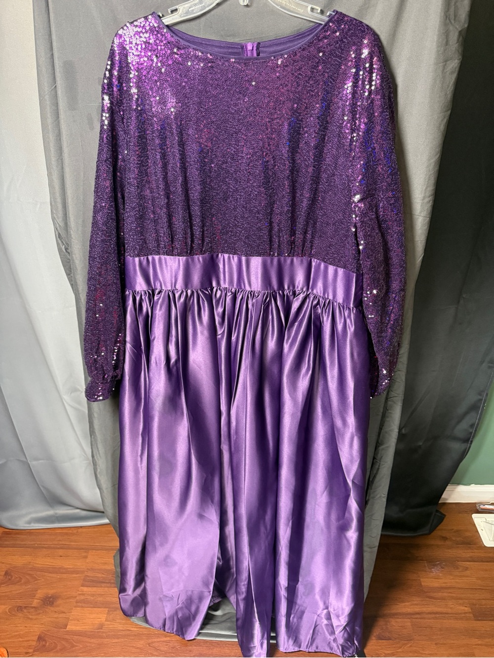 NWT XPLUSWEAR Purple Satin Dress Plus Size 3XL Formal Evening Cocktail Luxury